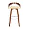 Armen Living Sonia 30" Bar Height Swivel Cream Faux Leather and Walnut Wood Bar Stool LCSOBACRWA30 - alternate 8